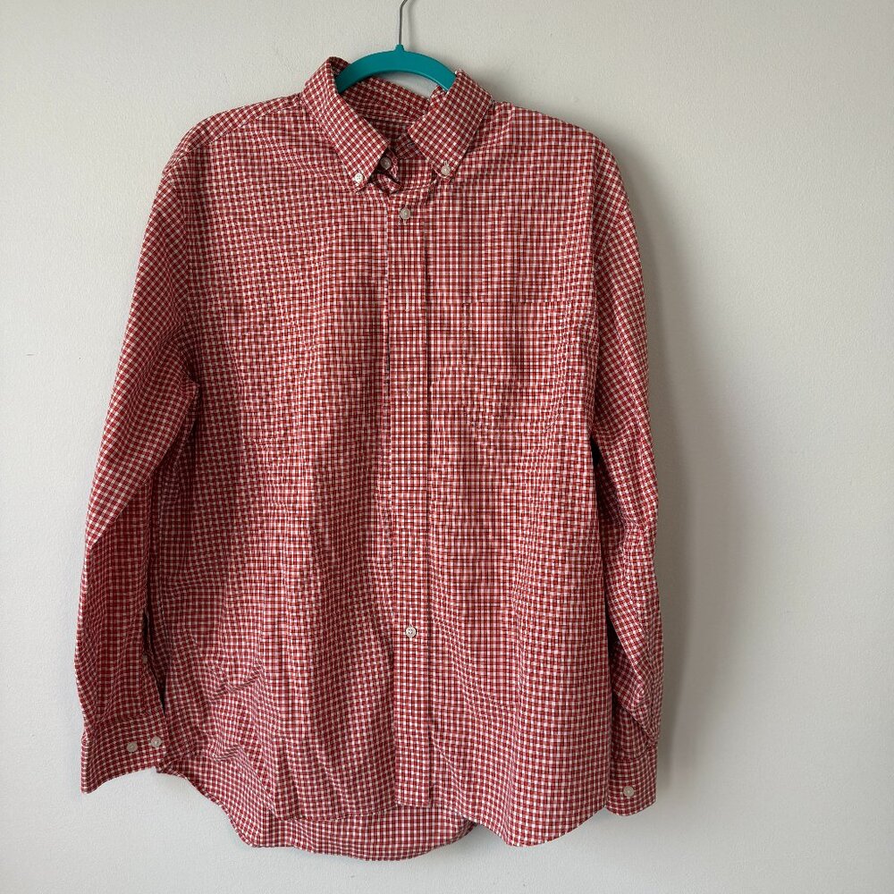 Jos A. Bank Checkered Mens Button Down Large